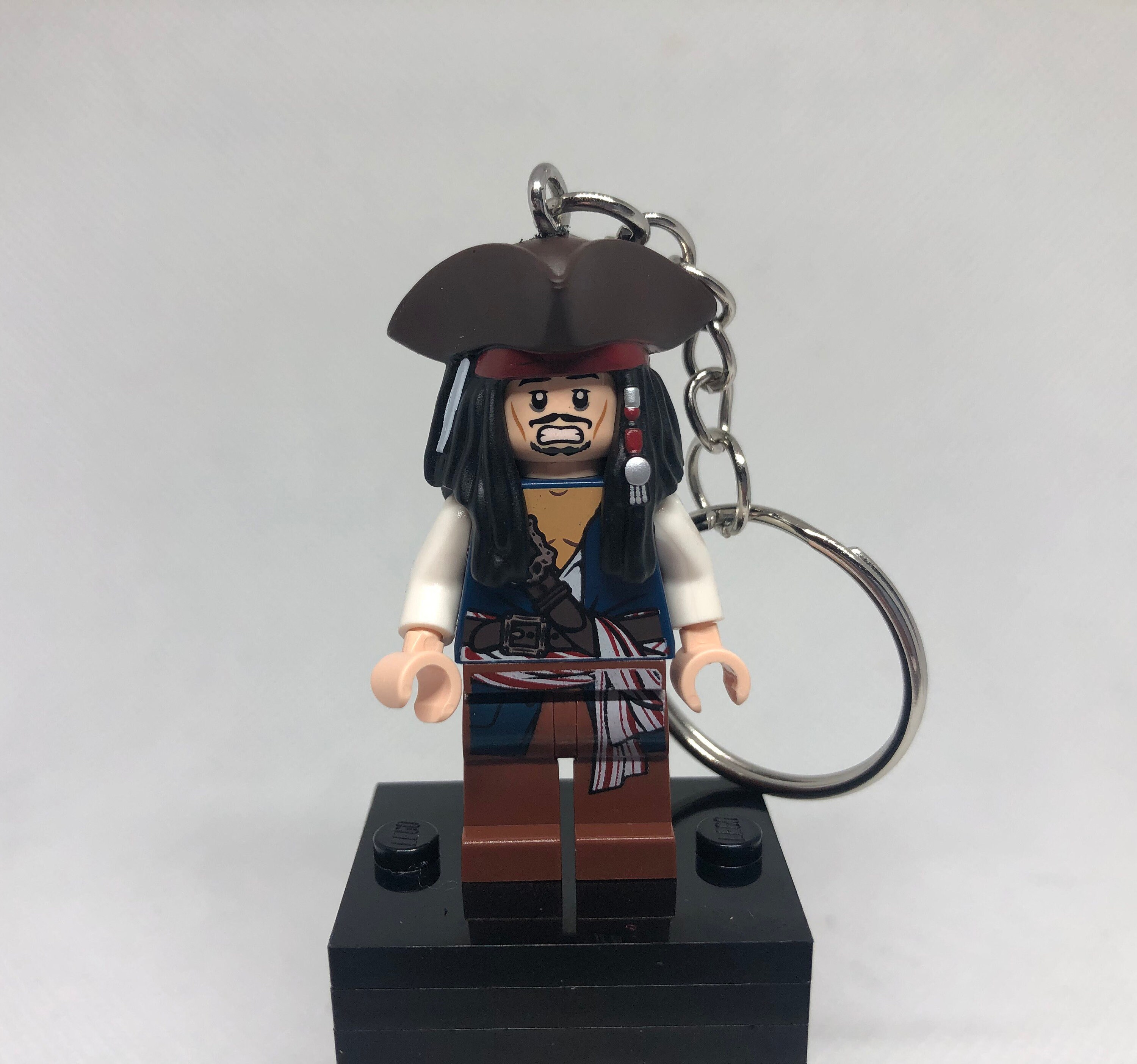 Captain Jack Sparrow LEGO Keychain Etsy