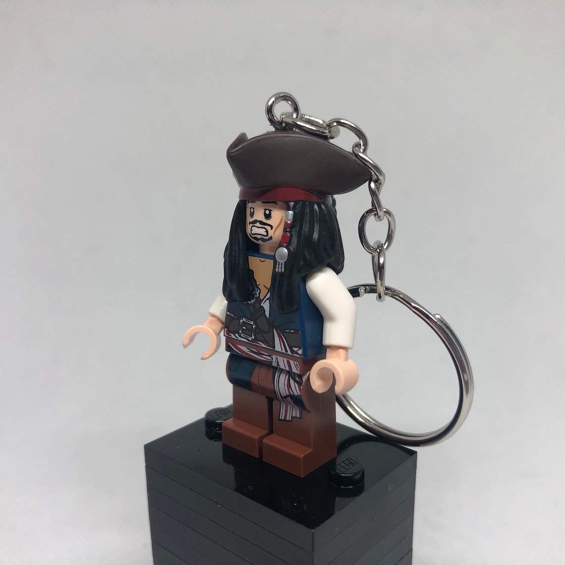 Captain Jack Sparrow LEGO Keychain Etsy