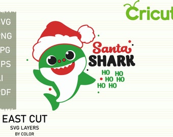 Download Christmas Baby Shark Svg Etsy