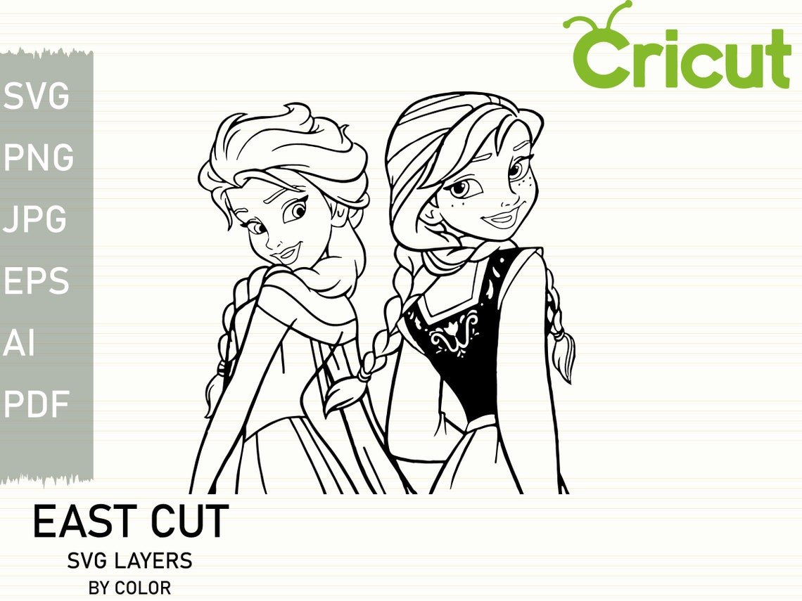 Download Elsa frozen and anna svg svg files for cricutCricut svg | Etsy