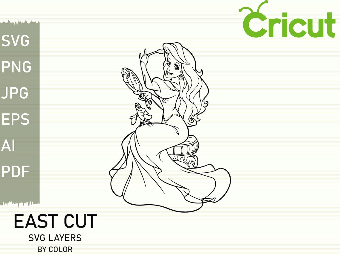 Download Layered SVG Ariel The Little Mermaid svg Cut file Cricut ...