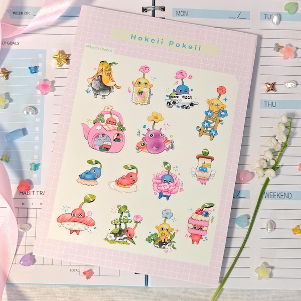 Błyszcząca naklejka winylowa Pikmin Bloom