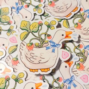 Sticker mignon baies d'oie