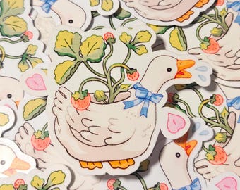 Glossy Goose Berry Vinyl Sticker
