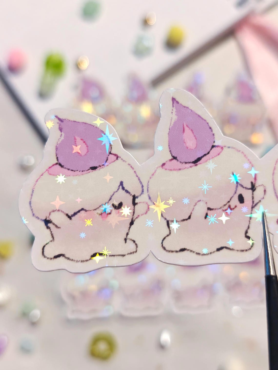 Holographic Pokemon Vinyl Sticker ~ Litwick - Etsy