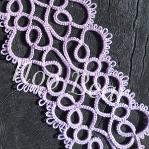 Tatting pattern by Noo Bear. PDF digital download, PDF pattern, Leila Bookmark image 4