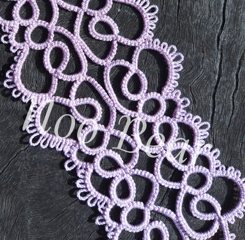 Tatting pattern by Noo Bear. PDF digital download, PDF pattern, Leila Bookmark image 4