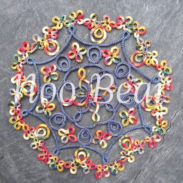 Tatting pattern by Noo Bear. PDF digital download, PDF pattern, "Butterfly Kisses"