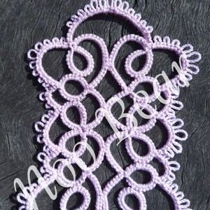 Tatting pattern by Noo Bear. PDF digital download, PDF pattern, Leila Bookmark image 2