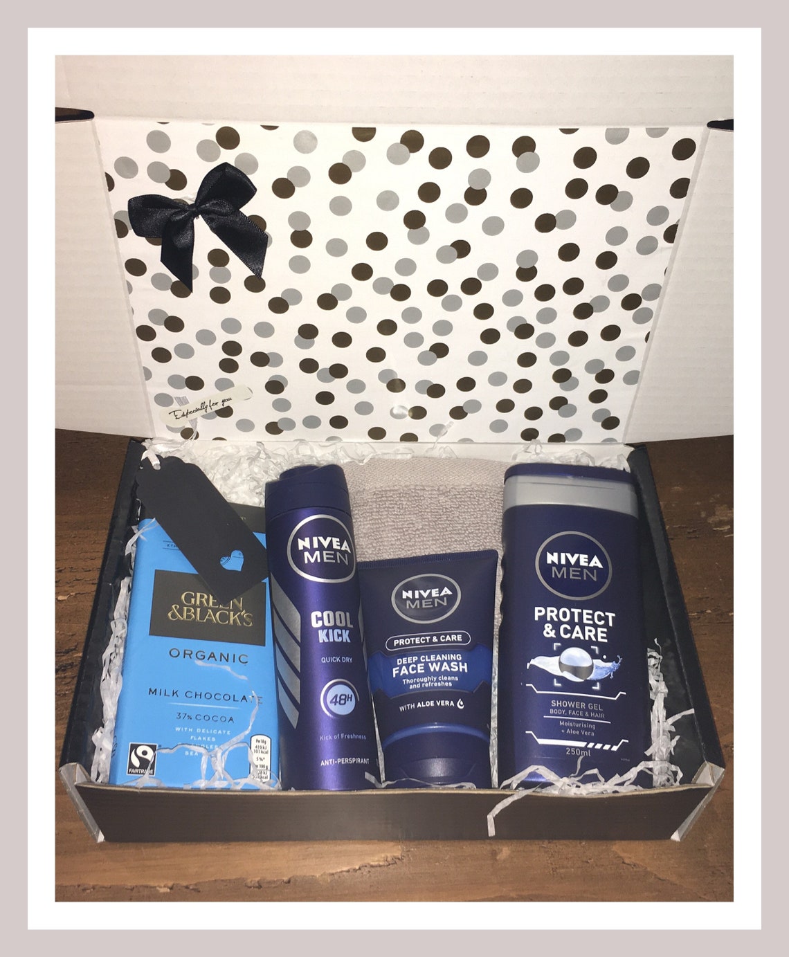 Mens Gift Hamper Pamper Box for Him Nivea & Chocolate Etsy
