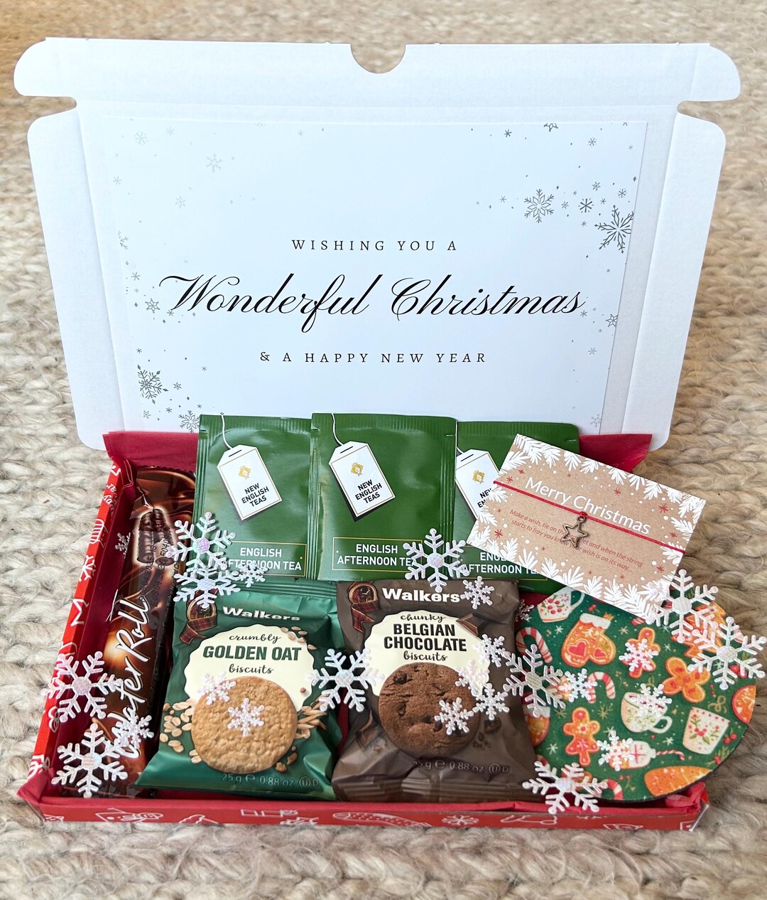 Mini Christmas Afternoon Tea Hamper | Tea & Biscuits Gift | Secret ...