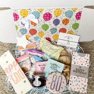 80th Birthday Afternoon Tea Gift Box | Ladies 80th Birthday Hamper | 80th Birthday Gift for Her | Free Delivery