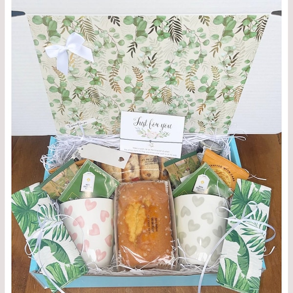 Couples Afternoon Tea Hamper | Afternoon Tea for 2 | Anniversary Hamper | Friends Thank You Gift Box | New Home Hamper | Easter Hamper