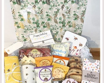 80th Birthday Afternoon Tea Hamper | Bee Themed 80th Birthday Gift Box | 80th Birthday Gift for Her | 80th Birthday Hamper