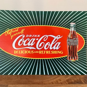 Vintage 1999 “Refresh Yourself” Coca-Cola sign