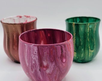 Decorative Votive Candle Holders Hand-Painted