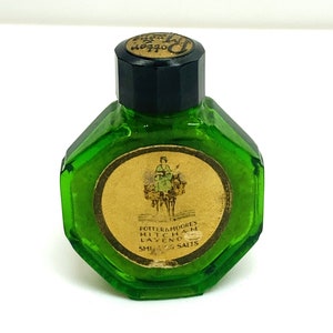 1930's POTTER & MOORE  Mitcham Lavender Smelling Salts - Glass Bottle with Bakelite Screw Top