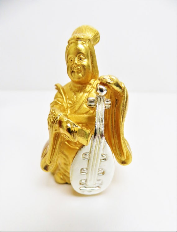 Vintage RISIS Singapore 24K Gold Plated Lucky Legend Goddess