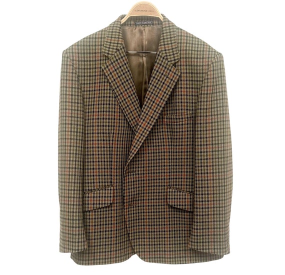 Vintage JOHN HARDY London Tweed Houndstooth Pattern Jacket