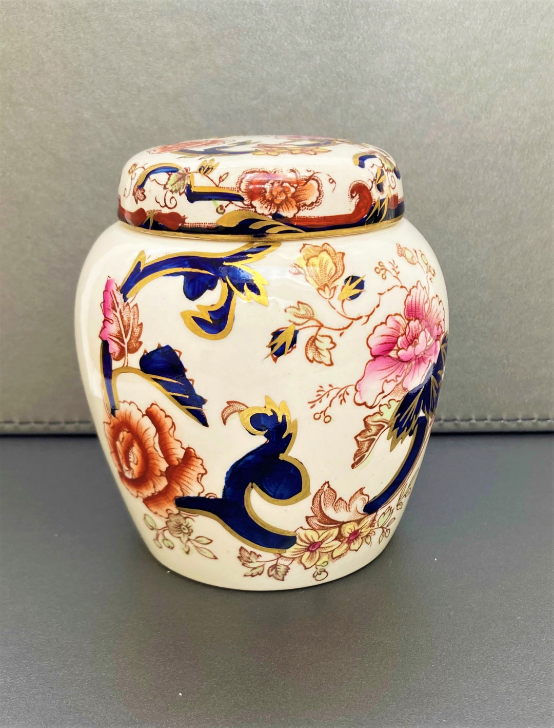 Antique Mason's Ironstone Ginger Jar Mandalay Pattern Etsy