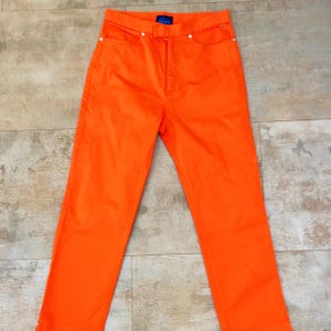 KENZO Jeans High Waisted Capri Trousers  - Bright Orange - Cotton Blend - Size 8 UK - Lovely Condition