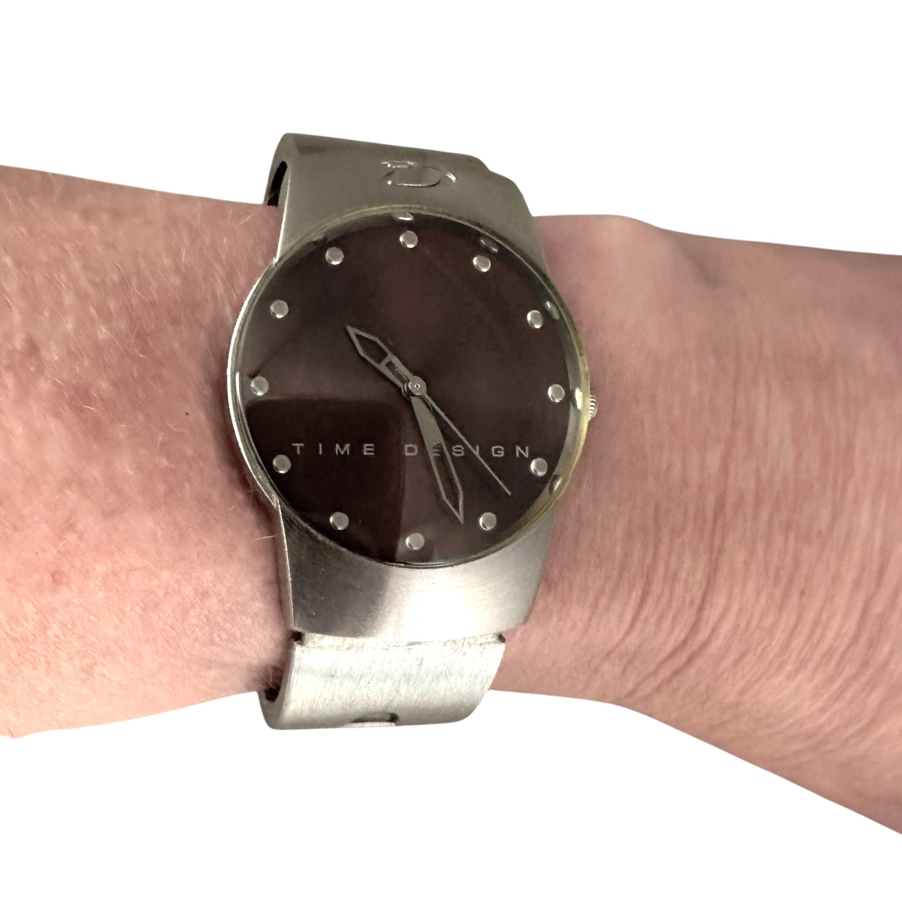 Time Design Zirconium Unisex Watch New Battery 32MM 7.25\