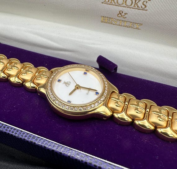 Queen Elizabeth II Golden Jubilee Gold Plated Watch by Brooks & Bentley