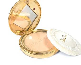 Paloma Picasso Pressed Powder Compact with Black Velvet Case: Unused