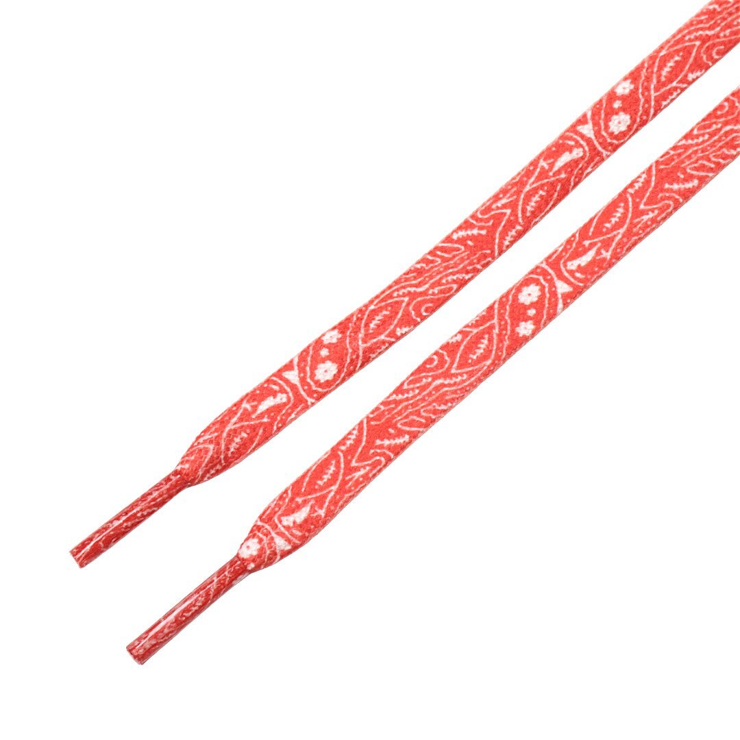 thumbnail image 2 of Red Bandana Cute Laces – Funky Shoelaces Made From Bandanna Fabric – Made In USA 2 of 4