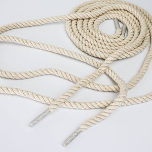 Twisted cotton laces / vintage laces / natural lace for sneakers / shoes for custom sneakers, Air Force 1, Dunks, Jordans...