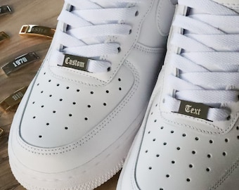 Custom Engraved Lace Locks 18K GOLD Nike Air Force