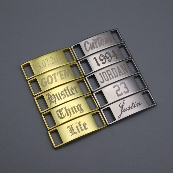 Gelukkig Wat mensen betreft park Custom Engraved Lace Locks frosted/ Dubraes for Nike Air - Etsy