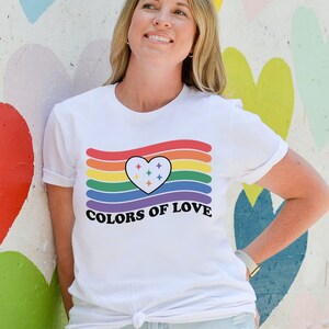 LGBTQ Shirt Equality Pride Shirt Love Is Love T-shirt LGBT Retro Graphic Tee Pride Month Women Kids Toddler Rainbow Gift Lesbian Rainbow Tee