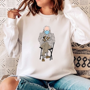 Bernie Sanders Sweatshirt, Sweater Mittens For Women, Galentines Sweat, Talk Bernie To Me, Inauguration Bernies Mittens Valentines Mood
