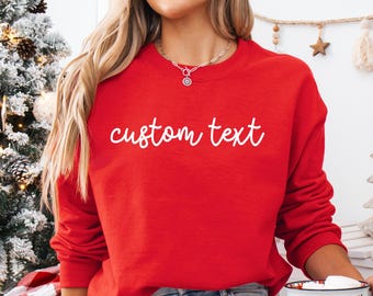 Custom Sweatshirt Personalized Name Sweatshirt Custom Text Sweatshirt Kids Sweatshirt Toddler Shirt Baby Sweatshirt Custom Gift For Her