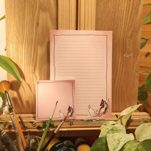 Fox Notepad (9x9cm & DIN A5) - Adorabile Artprint, utile blocco per scrivere / scarabocchiare