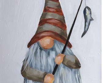 Gnome painting kit | DIY painting kit | Olaf | Fishing