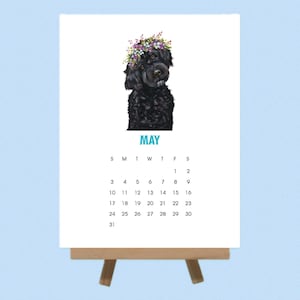 2026 Pet Dog Desk Top Calendar, 12 month calendar, Dachshund, Labrador Retriever, Labradoodle, Terrier, German Shepard, French Bulldog, Gift