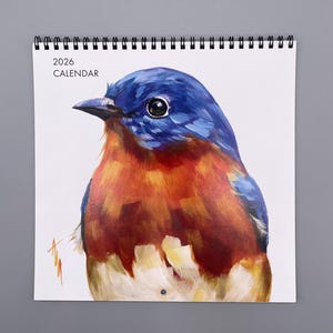 2026 Bird Calendar | Wall Bird Calendar | 12 Month calendar |  Birds  | Cardinal   |  Chickadee  | Titmouse | Bird Art | 2026 Calendar