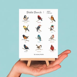 2027 Bird calendar with Easel