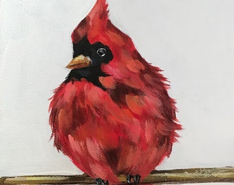 ACRYLIC PAINTING | DIY paint kit | Cardinal painting