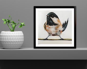 Wall Art | Bird Print | Chickadee | Bird Art| Home  Decor | Gift |