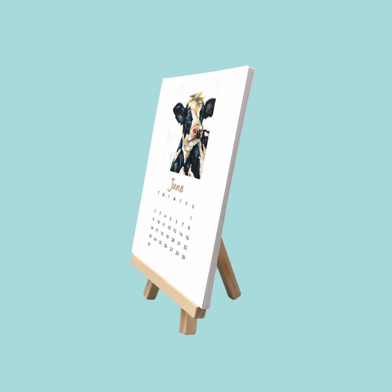 Calendrier des vaches 2024 calendrier de 12 mois cadeau de - Etsy France