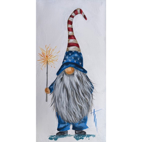 Gnome Painting Kit DIY Painting Kit Axel 4th of July Etsy