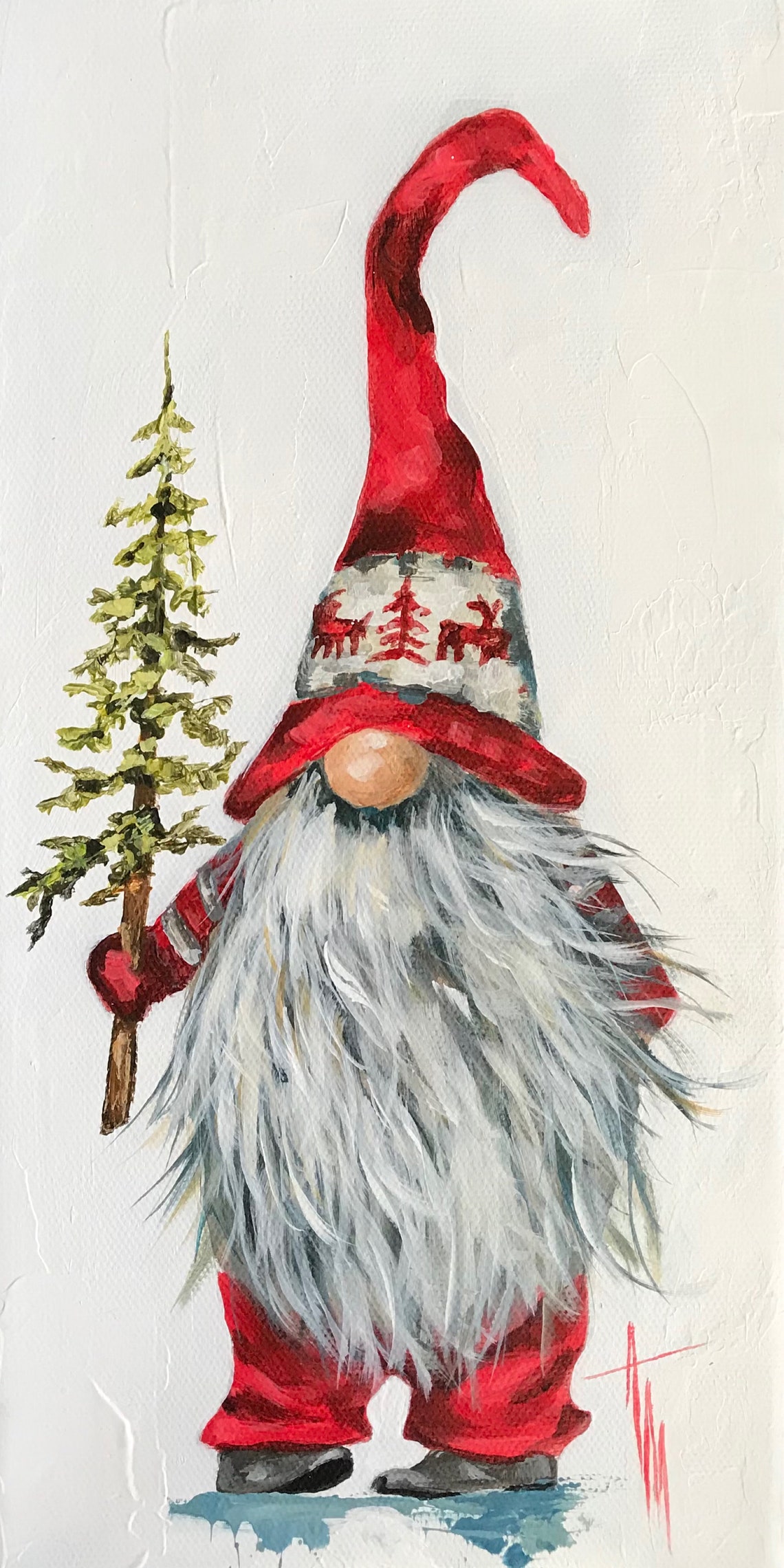 Gnome painting kit DIY painting kit Clyde Etsy