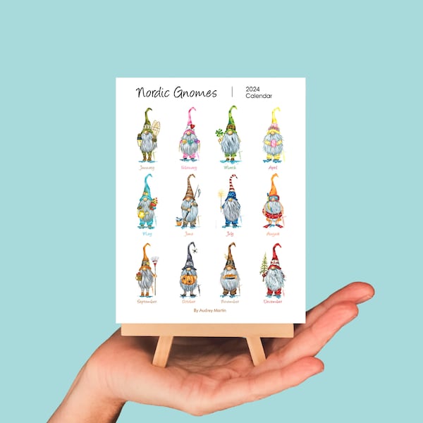 2024 Gnome Calendar Etsy