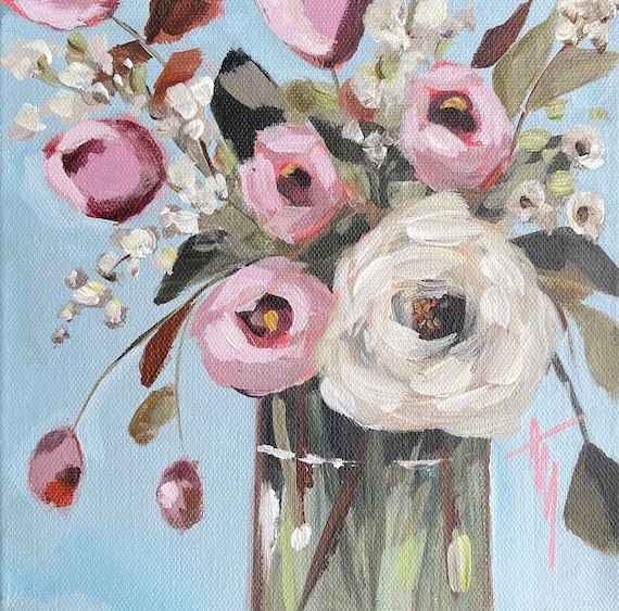 Flower painting kit | DIY paint kits | Pretty in Pink  | Acrylic painting kit