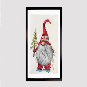 Gnome Print Gnomes Art Print Christmas Gift Holiday Wall Art - Etsy