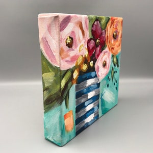 Paint Kits. Flower Painting Kit with Video Tutorial.  DIY Paint Kit . Acrylic Painting