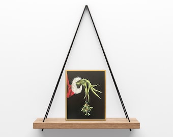 Grinch-kunstprint | Handgemaakte kerstdecoratie